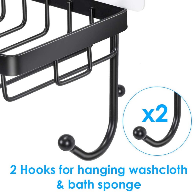 ODesign Soap Dish Sponge Holder with Hook for Bathroom Shower Kitchen Wall Mounted Rustproof Stainless Steel - Image 3